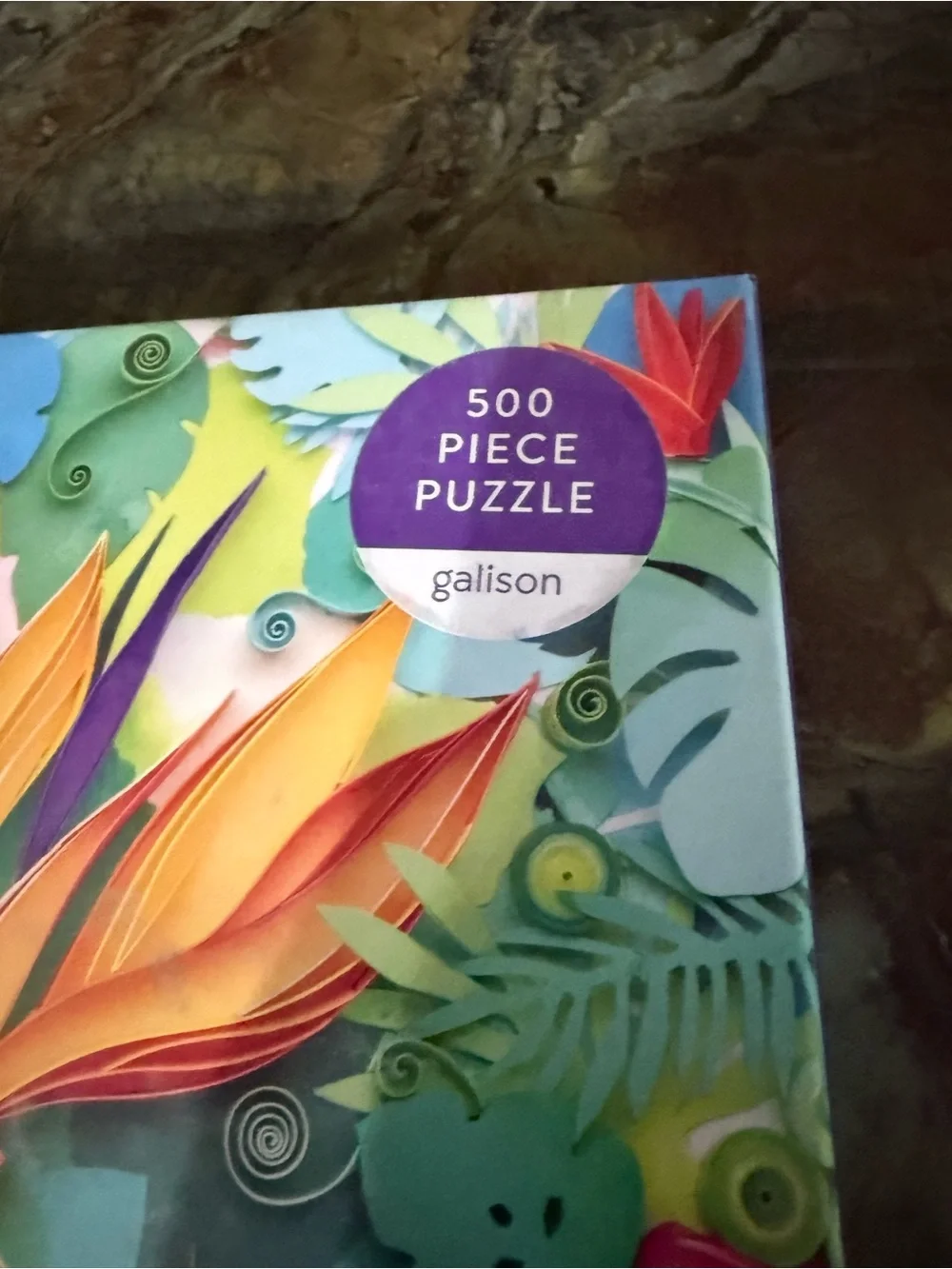 Paper Paradise 500-Piece Puzzle - Tropical Floral Artwork